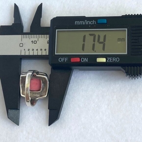 Sterling Silver 925 Square Pink Swirl Enamel Marcasite Halo Ring Sz 6.75 6g - Picture 13 of 16